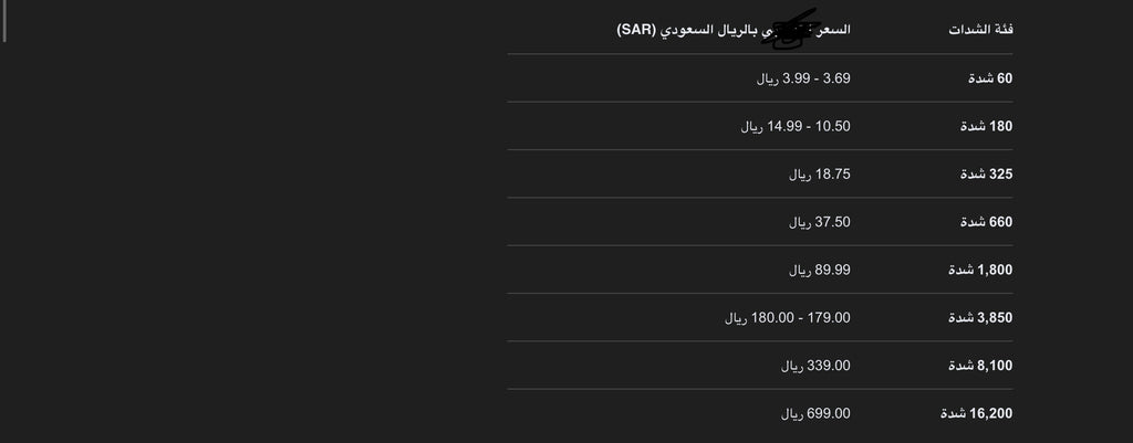 شدات ببجي 660